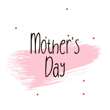 Mother's day greeting card brush paint background.のイラスト素材