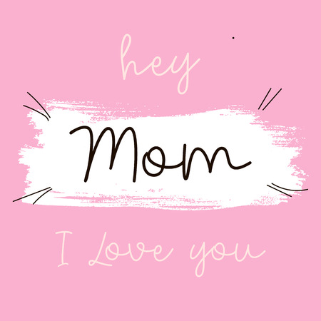 Mother's day greeting card brush paint background.のイラスト素材