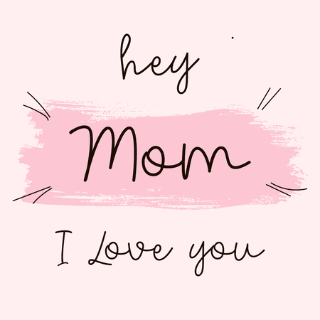 Mothers day greeting card brush paint background.のイラスト素材