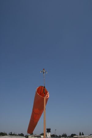 Windsock and towerの写真素材