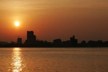 Skyline Sunsetの写真素材