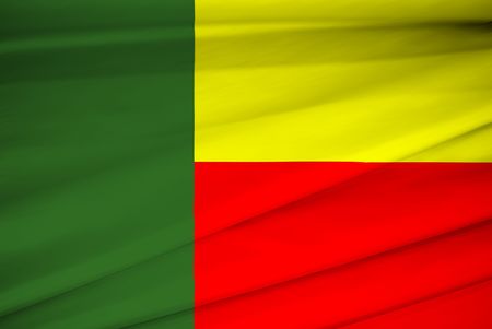 national flag of beninの写真素材