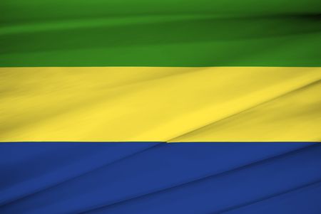 national flag of Gabonの写真素材