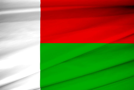 national flag of madagascarの写真素材