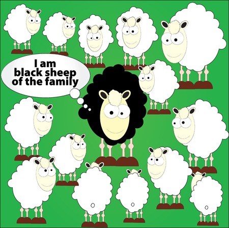 i am black sheep of the familyのイラスト素材