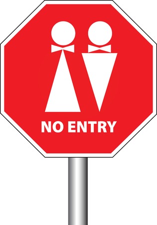 no entry for heterosexualのイラスト素材