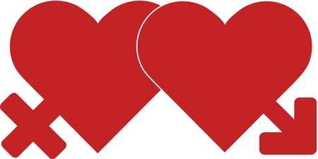 male and female gender symbolのイラスト素材