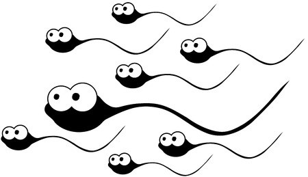 cartoon spermsのイラスト素材