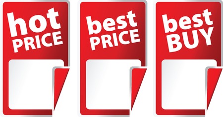 red stickersのイラスト素材