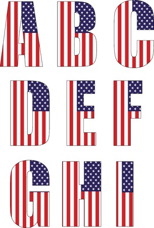 USA lettersのイラスト素材