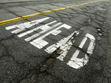 Rough road aheadの写真素材