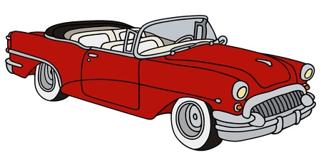 hand drawing of a classic convertibleのイラスト素材