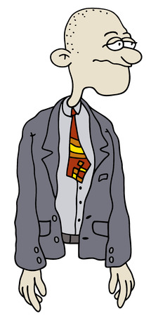 Hand drawing of a funny manのイラスト素材