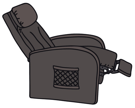 Hand drawing of a big TV armchairのイラスト素材
