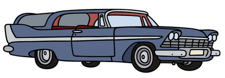 Hand drawing of a classic station wagonのイラスト素材