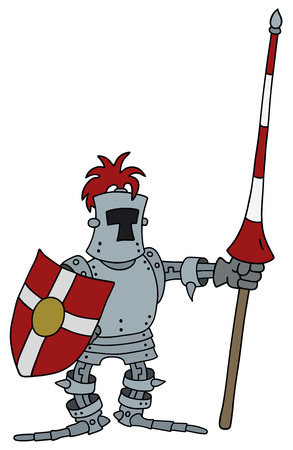 Hand drawing of a funny knightのイラスト素材