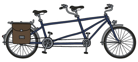 The classic tandem bicycleのイラスト素材