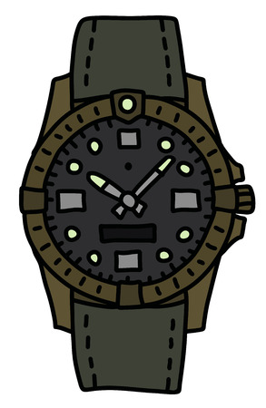 The sports waterproof wristwatch Vector illustration.のイラスト素材