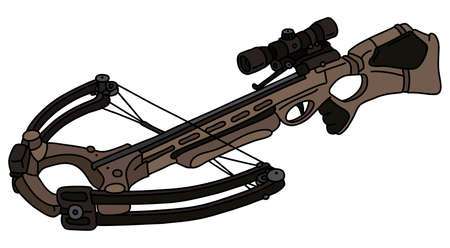 The vectorized hand drawing of a modern sand sport crossbowのイラスト素材