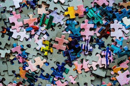 Puzzle set coloredの写真素材
