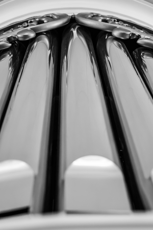 Church organ pipes as a background, black and whiteの写真素材