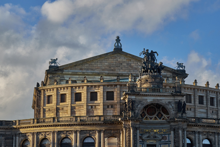 Landmarks of Saxony Germany - elegant baroque city Dresden, popular touristic attraction.の写真素材