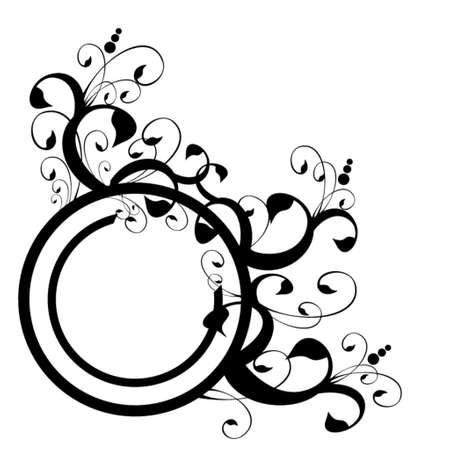 floral frameのイラスト素材