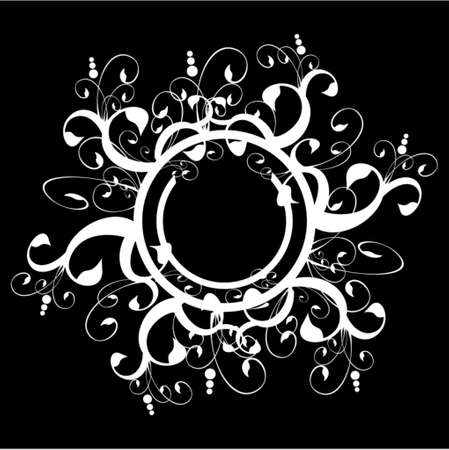 floral frameのイラスト素材