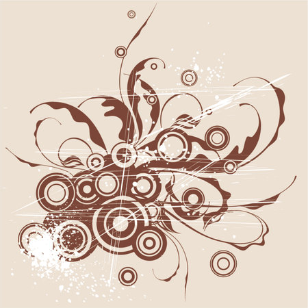 calligraphy flowers ornamentのイラスト素材