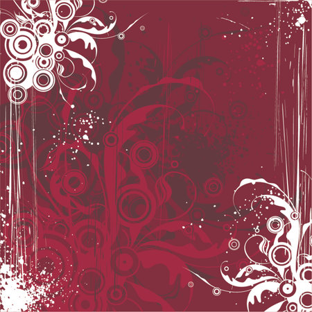 maroon floral backgroundのイラスト素材