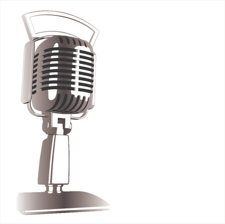 Vintage Microphone - vectorのイラスト素材