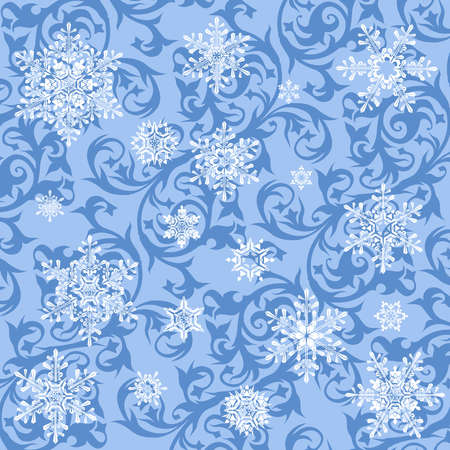 winter wallpaper & snowflakesのイラスト素材
