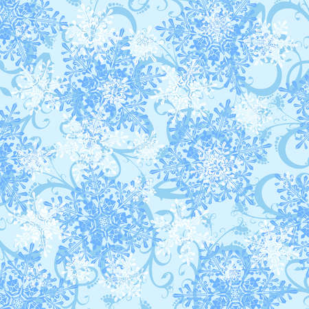 winter wallpaper & snowflakesのイラスト素材