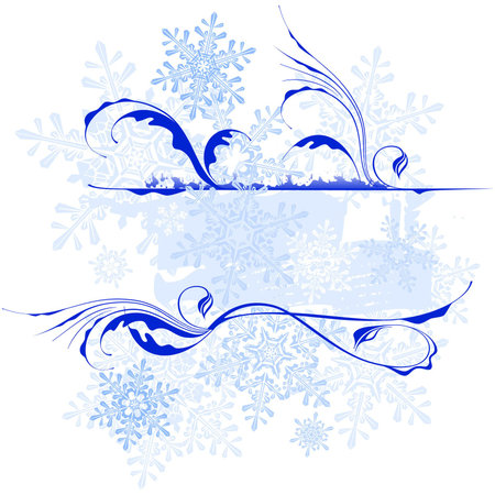 floral patterns & snowflakesのイラスト素材