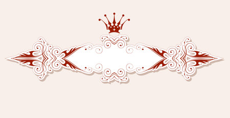 vintage heraldic frameのイラスト素材