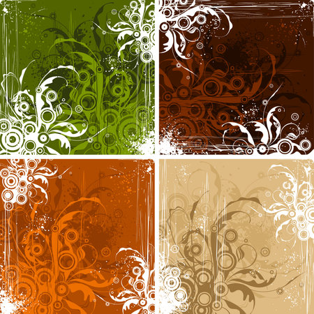 vintage floral backgroundsのイラスト素材