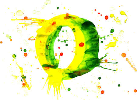 Watercolor paint - digitの写真素材