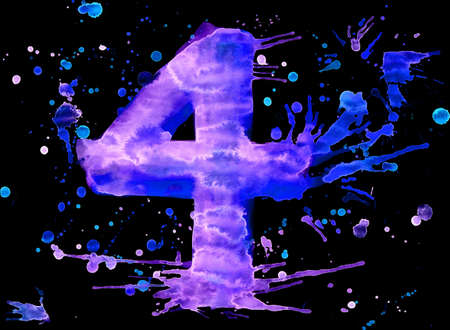 Neon watercolor paint - digitの写真素材