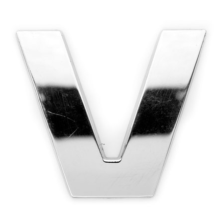 V - Metal alphabet symbolの写真素材