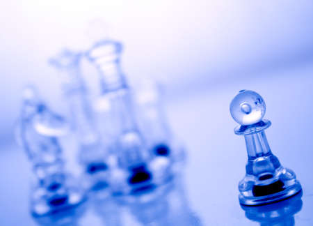 blue  transparent  chessの写真素材