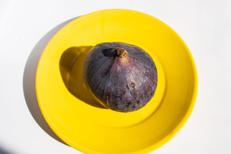 Fresh figs . Beautiful blue violet figs with empty copy space. close up