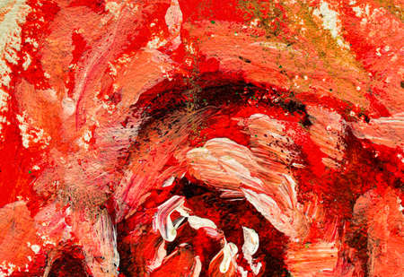 Acrylic, paint, abstract. Close-up. Real Texture of acrylic paint on paper. Splashes of liquid paintの写真素材