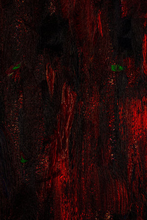 Detail of artistic abstract oil painted background. red.