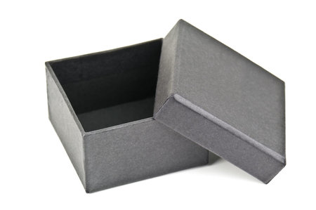 black empty box on white
