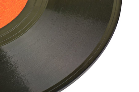 retro vinyl disk on whiteの写真素材