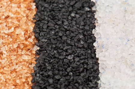 three types of salt texture