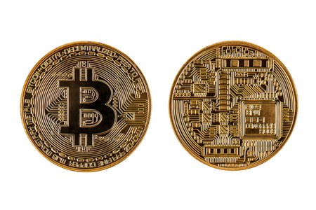 bitcoin coin isolated on white