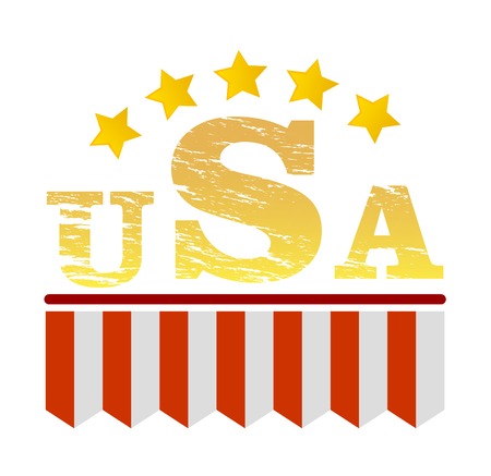 The symbolism of the United States,elements of the national flag, vectorのイラスト素材