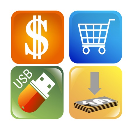 Icons for design of mobile applications or web designのイラスト素材