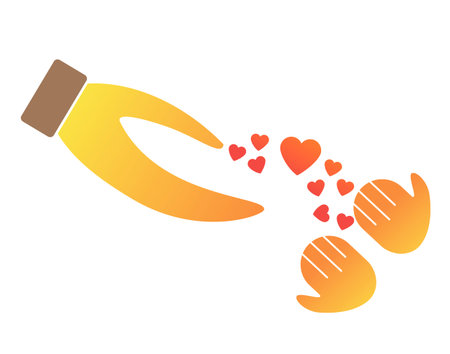 Sending love,heat, hand in hand,for design fundraisersのイラスト素材